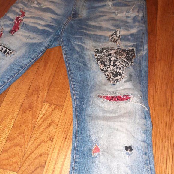 Custom-made "Golden" Jeans!!! Sixe 36 - Picture 2 of 6